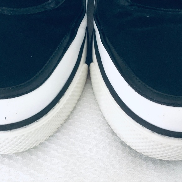 PRE OWNED Versace Leather/Nylon Men’s Hightop Black White Sneaker Sz 43EU / 10US - Picture 9 of 16